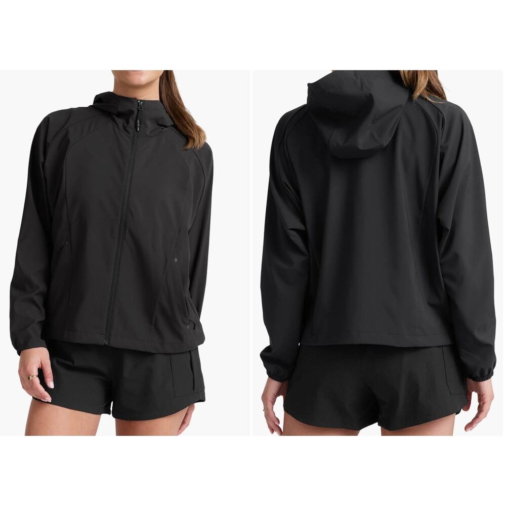 Beyond‎ Yoga Womens XS Grey Hooded Full Zip Lightweight Jacket Athletic Workout